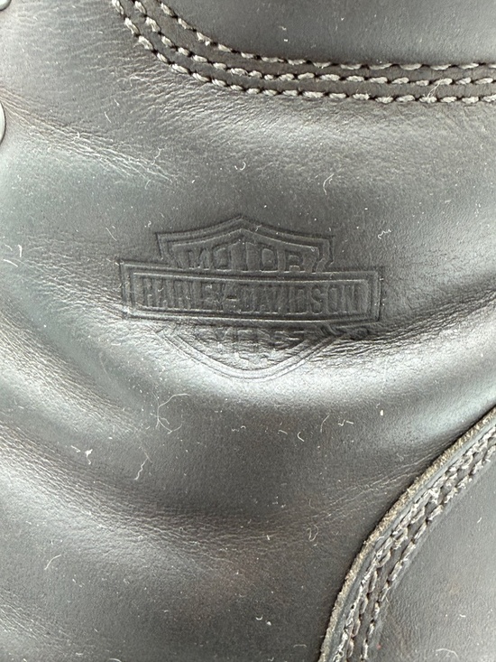 Harley-Davidson Men\'s Size 11 Black Leather Wedge Sole Riding Work Boots H-D main image 10